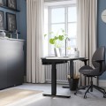 IKEA MITTZON стол/трансф, электрический белый/черный, 120x60 см 09526116 | 095.261.16