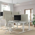 IKEA MITTZON стол/трансф, белый электрик, 140x60 см 69528184 | 695.281.84