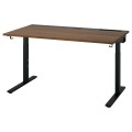 IKEA MITTZON письменный стол, орех/черный, 140x80 см 89528140 | 895.281.40