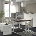 IKEA MITTZON письменный стол, орех / белый, 120x60 см 49526020 | 495.260.20
