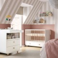 IKEA MYLLRA Комплект детской мебели из 2-х предметов., белый, 60x120 см 89506124 895.061.24