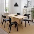 IKEA NORDEN / LISABO НОРДЕН / ЛИСАБО Стол и 4 стула, береза / черный, 26/89/152 см 79385542 | 793.855.42