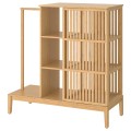 IKEA NORDKISA НОРДКИЗА Открытый гардероб / раздвижные двери, бамбук, 120x123 cм 30439476 | 304.394.76