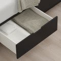 IKEA NORDLI Кровать с контейнером и матрасом, антрацит / Åkrehamn жесткий, 140x200 см 59537805 | 595.378.05