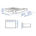 IKEA NORDLI Кровать с контейнером и матрасом, 140x200 см 79537809 795.378.09