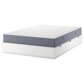 IKEA NORDLI Кровать с контейнером и матрасом, белый / Valevåg средней жесткости, 140x200 см 49537684 | 495.376.84