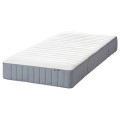 IKEA MALM Кровать с матрасом, дубовый шпон беленый / Valevåg средней жесткости, 120x200 см 59544047 | 595.440.47