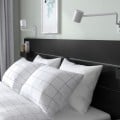 IKEA NORDLI НОРДЛИ Кровать двуспальная с ящиками, Изголовье кровати, антрацит, 140x200 см 19241405 192.414.05