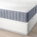 IKEA NORDLI Кровать с контейнером и матрасом, белый / Valevåg средней жесткости, 140x200 см 49537684 | 495.376.84