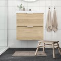 IKEA OSBYSJÖN ОСБЮШЕН Коврик для ванной, светлый серо-бежевый, 40x60 см 30514201 305.142.01