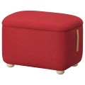 IKEA OSKARSHAMN ОСКАРШАМН Табурет для ног с ящиком для хранения, Tonerud красный 40521687 | 405.216.87