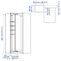 IKEA PAX Дополнительный угловой модуль 4 полки, бежевый, 53x58x201 см 50515110 | 505.151.10