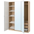 IKEA PAX / ÅHEIM Комбинация шкафов, под беленый дуб / зеркало, 150x38x201 см 39336191 | 393.361.91