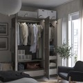 IKEA PAX / BERGSBO/ÅHEIM Комбинация шкафов, темно-серый темно-серый/зеркальный, 150x60x201 см 89435259 | 894.352.59