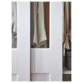 IKEA PAX / GRIMO Гардероб с раздвижными дверями, белое/прозрачное стекло белое, 150x66x236 см 79502287 795.022.87