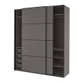 IKEA PAX ПАКС / MEHAMN МЕХАМН Шкаф, темно-серый / двусторонний темно-серый, 200x66x236 см 29432273 294.322.73