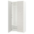 IKEA PAX / MISTUDDEN Комбинация шкафов, белый/серый узор, 100x60x236 см 59521055 595.210.55
