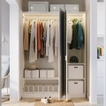 IKEA PAX / MISTUDDEN Комбинация шкафов, белый/серый узор, 150x60x201 см 79521196 | 795.211.96