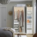 IKEA PAX / MISTUDDEN Комбинация шкафов, белый/серый узор, 150x60x201 см 39521216 395.212.16