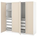 IKEA PAX ПАКС / REINSVOLL РЕИНСВОЛЛ Комбинация шкафов, белый / серо-бежевый, 200x60x201 cм 09336282 | 093.362.82
