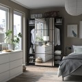 IKEA PAX ПАКС Каркас гардероба, темно-серый, 100x35x201 см 20509224 205.092.24