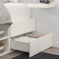 IKEA PLATSA ПЛАТСА Кровать / 6 дверей + 12 ящиков, белый / Fonnes, 140x244x203 cм 09324284 093.242.84