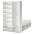 IKEA PLATSA ПЛАТСА Кровать со шкафом, белый, 140x244x223 см 39336539 393.365.39