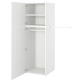 IKEA PLATSA ПЛАТСА Гардероб 2-дверный, белый / Fonnes белый, 90-107x57x181 см 79437287 | 794.372.87