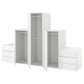 IKEA PLATSA ПЛАТСА Гардероб с 3 дверями / 6 ящиками, белый / Fonnes белый, 300x57x181 см 79436966 | 794.369.66