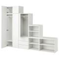 IKEA PLATSA ПЛАТСА Гардероб с 5 дверями / 3 ящиками, белый / Fonnes белый, 280x42x221 см 59422197 | 594.221.97