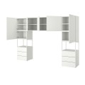 IKEA PLATSA ПЛАТСА Гардероб с 7 дверями / 6 ящиками, белый / Fonnes белый, 300x42x201 cм 69325214 | 693.252.14