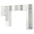 IKEA PLATSA ПЛАТСА Гардероб с 8 дверями / 3 ящиками, белый / Fonnes Sannidal, 340x42x241 см 49336548 | 493.365.48