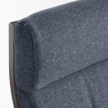 IKEA POÄNG Кресло-качалка, черно-коричневый/Гуннаред синий 89502215 895.022.15
