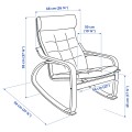 IKEA POÄNG Кресло-качалка, дубовый шпон беленый / Gunnared бежевый 59502052 595.020.52