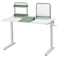 IKEA RELATERA стол-трансформер, комбинация, белый/светлый серо-зеленый, 117x60 см 99555760 | 995.557.60