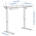 IKEA RELATERA стол-трансформер, комбинация, белый/светлый серо-зеленый, 117x60 см 99555760 | 995.557.60