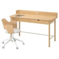 IKEA RIDSPÖ / FJÄLLBERGET Письменный стол и стул, бежевый дуб 59502783 595.027.83