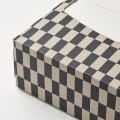 IKEA RÖDKNOT Салфетки бумажные, светло-коричневый / черный в клетку, 16x32 см 30564677 305.646.77