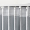 IKEA ROSENMOTT РОЗЕНМОТТ Затемняющие гардины, пара, черный / цветочный узор, 145x300 см 50463007 504.630.07