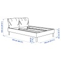 IKEA SAGESUND Кровать с обивкой, Дисерод коричневый, 140x200 см 10490376 104.903.76