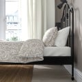 IKEA SAGSTUA САГСТУА Кровать двуспальная, черный / Lönset, 160x200 см 39268837 | 392.688.37