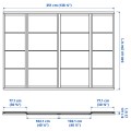 IKEA SKYTTA / SVARTISDAL Комбинация раздвижных дверей, чёрная/белая бумага, 351x240 см 69424049 | 694.240.49