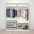IKEA PAX / FARDAL/ÅHEIM Комбинация шкафов, глянцевый белый / зеркало, 200x60x236 см 19395676 193.956.76