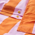 IKEA SLÅNHÖSTMAL Пододеяльник и наволочка, оранжевый / розовый / полосатый, 150x200/50x60 см 40575289 405.752.89