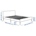IKEA SLATTUM Кровать с обивкой, Vissle темно-серый, 160x200 см 40571248 405.712.48