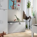 IKEA SMÅSTAD СМОСТАД Скамья с отделением для игрушек, белый / серый, 90x52x48 см 89389158 893.891.58