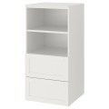 IKEA SMÅSTAD СМОСТАД / PLATSA ПЛАТСА Стеллаж, белый белая рамка / с 2 ящиками, 60x57x123 см 09396346 093.963.46