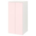 IKEA SMÅSTAD СМОСТАД / PLATSA ПЛАТСА Шкаф, белый бледно-розовый / с 3 полками, 60x57x123 см 79483321 794.833.21