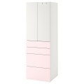 IKEA SMÅSTAD СМОСТАД / PLATSA ПЛАТСА Шкаф, белый бледно-розовый / с 4 ящиками, 60x42x181 см 69426369 694.263.69