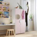 IKEA SMÅSTAD СМОСТАД / PLATSA ПЛАТСА Шкаф, белый / бледно-розовый, 60x42x123 см 39426177 394.261.77